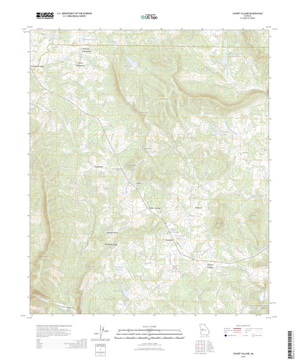 Sunset Village, GA — USGS 7.5-minute topo (2026)