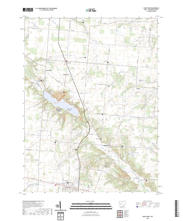 Saint Paris, OH — USGS 7.5-minute topo (2023)