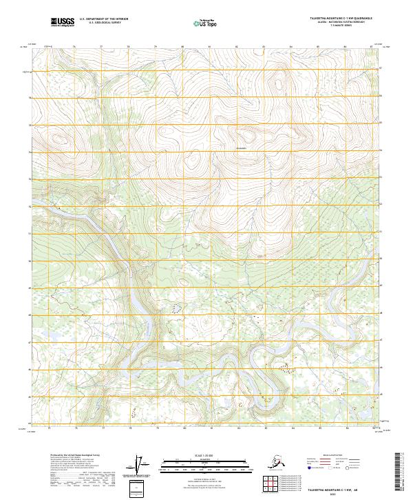 Talkeetna Mountains C-1 NW, AK — USGS 7.5-minute topo (2023)