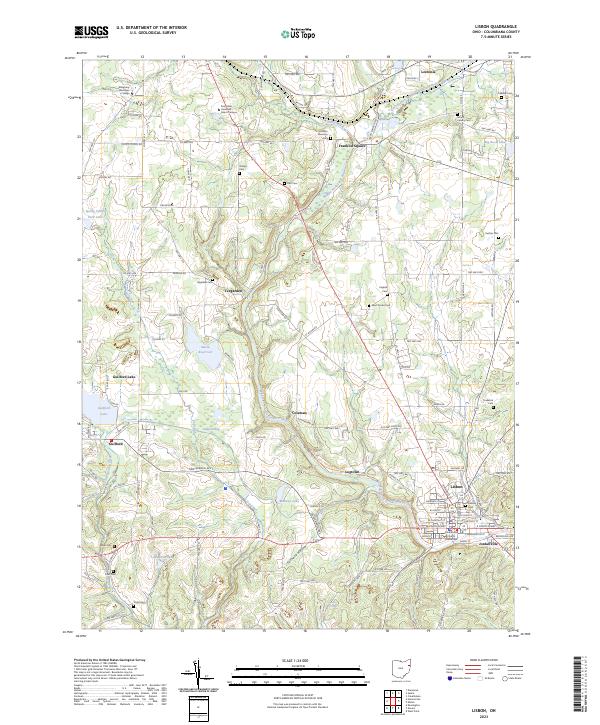 Lisbon, OH — USGS 7.5-minute topo (2023)