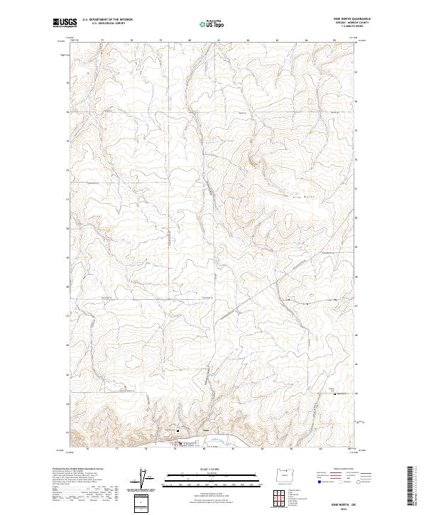 Ione North, OR — USGS 7.5-minute topo (2024)