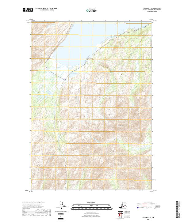 Kodiak C-2 SE, AK — USGS 7.5-minute topo (2021)