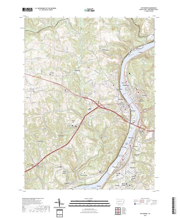 Kittanning, PA — USGS 7.5-minute topo (2023)