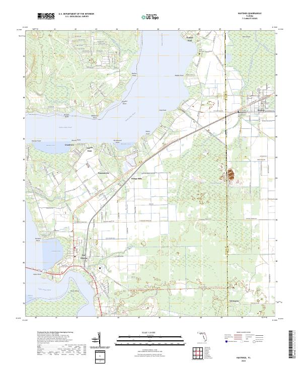 Hastings, FL — USGS 7.5-minute topo (2024)