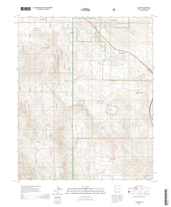 Cleator, AZ — USGS 7.5-minute topo (2026)