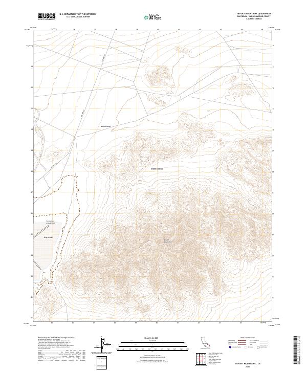 Tiefort Mountains, CA — USGS 7.5-minute topo (2021)