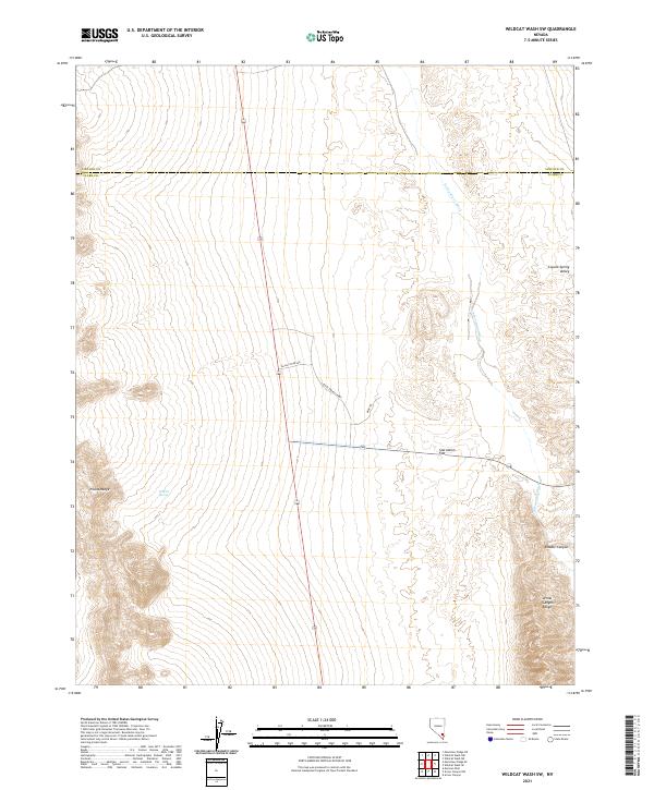 Wildcat Wash SW, NV — USGS 7.5-minute topo (2021)
