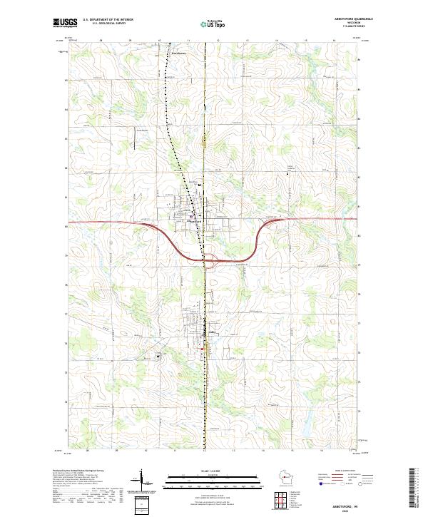 Abbotsford, WI — USGS 7.5-minute topo (2022)