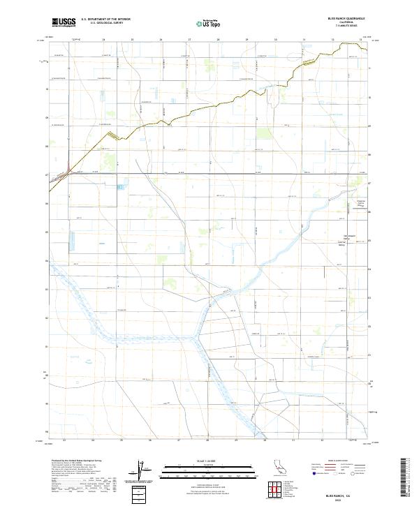 Bliss Ranch, CA — USGS 7.5-minute topo (2022)