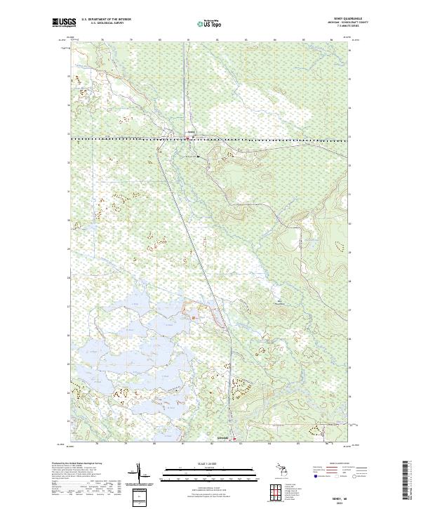 Seney, MI — USGS 7.5-minute topo (2023)