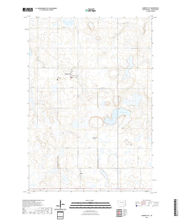 Garden City, SD — USGS 7.5-minute topo (2021)