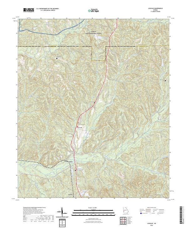 Louvale, GA — USGS 7.5-minute topo (2024)