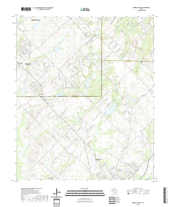 Terrell North, TX — USGS 7.5-minute topo (2022)