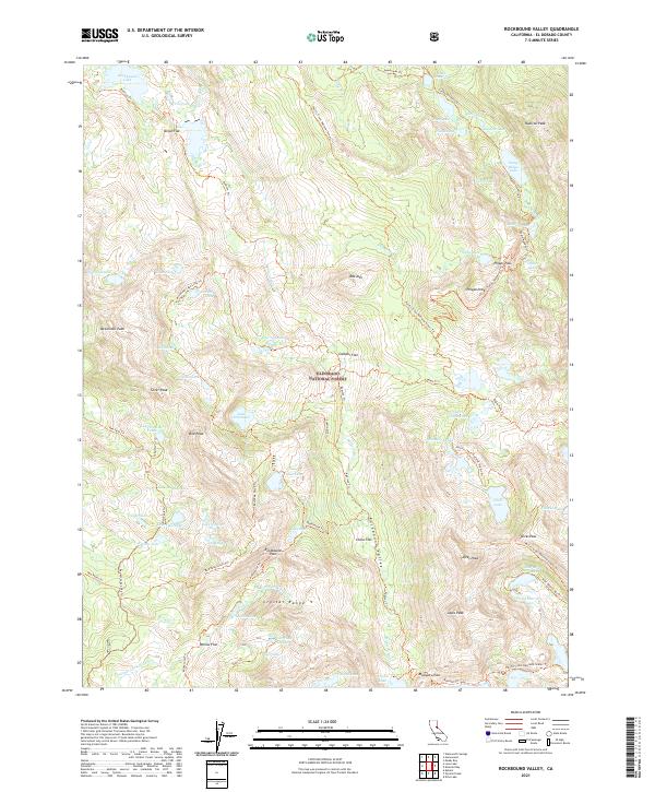 Rockbound Valley, CA — USGS 7.5-minute topo (2021)