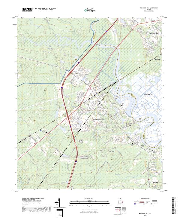 Richmond Hill, GA — USGS 7.5-minute topo (2024)