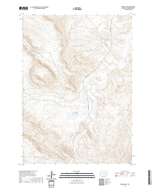 Poison Lake, WY — USGS 7.5-minute topo (2021)