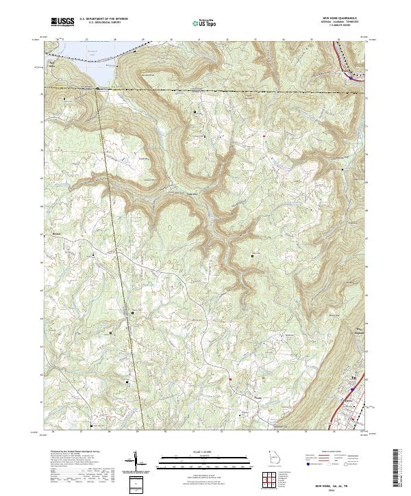 New Home, GA-AL-TN — USGS 7.5-minute topo (2024)
