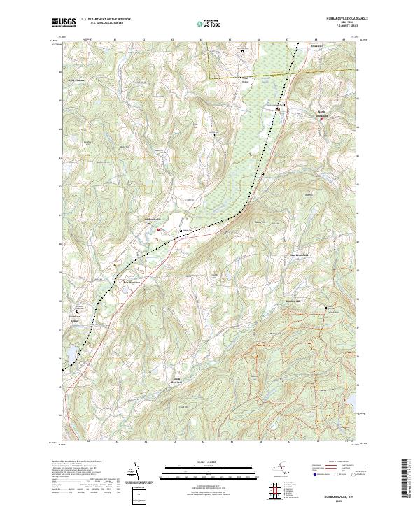 Hubbardsville, NY — USGS 7.5-minute topo (2023)