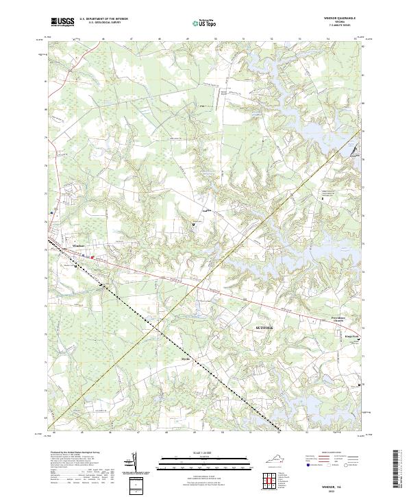 Windsor, VA — USGS 7.5-minute topo (2022)