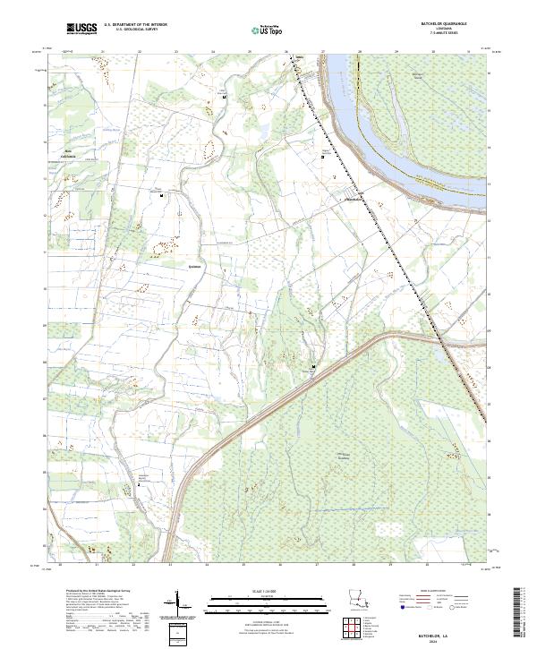 Batchelor, LA — USGS 7.5-minute topo (2024)