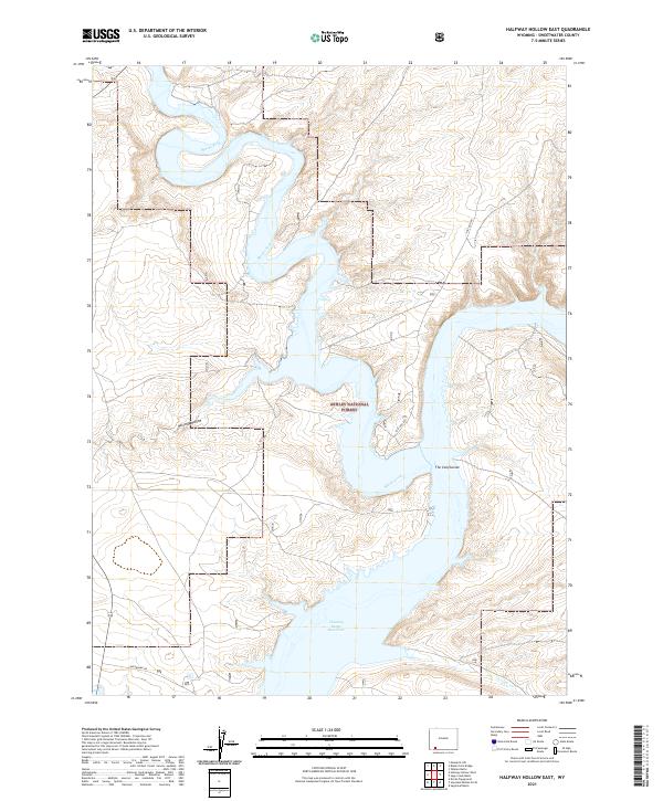 Halfway Hollow East, WY — USGS 7.5-minute topo (2021)