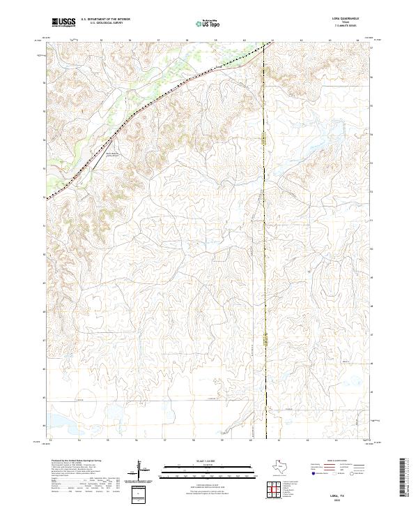 Lora, TX — USGS 7.5-minute topo (2022)