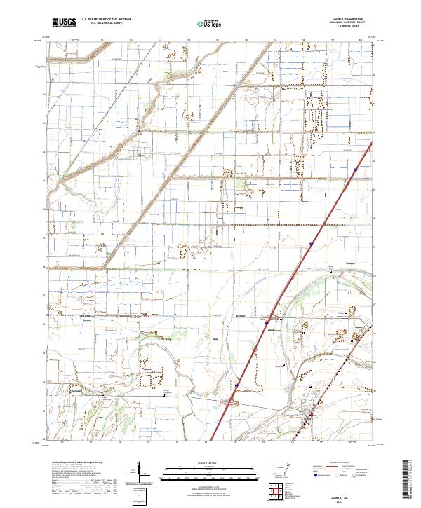 Joiner, AR — USGS 7.5-minute topo (2024)