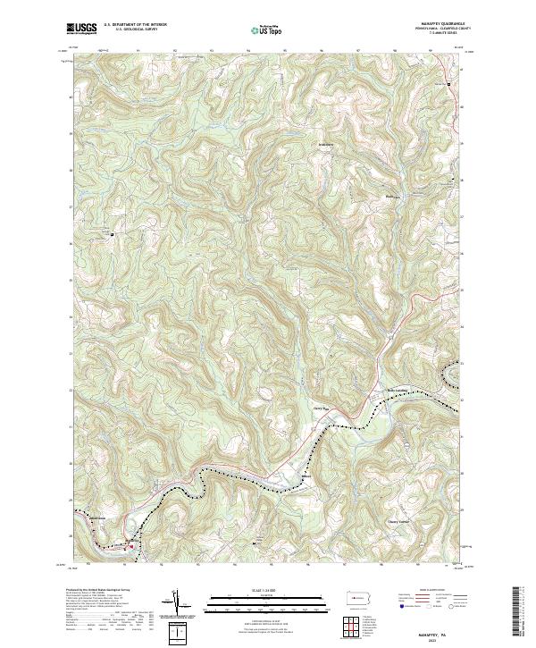 Mahaffey, PA — USGS 7.5-minute topo (2023)