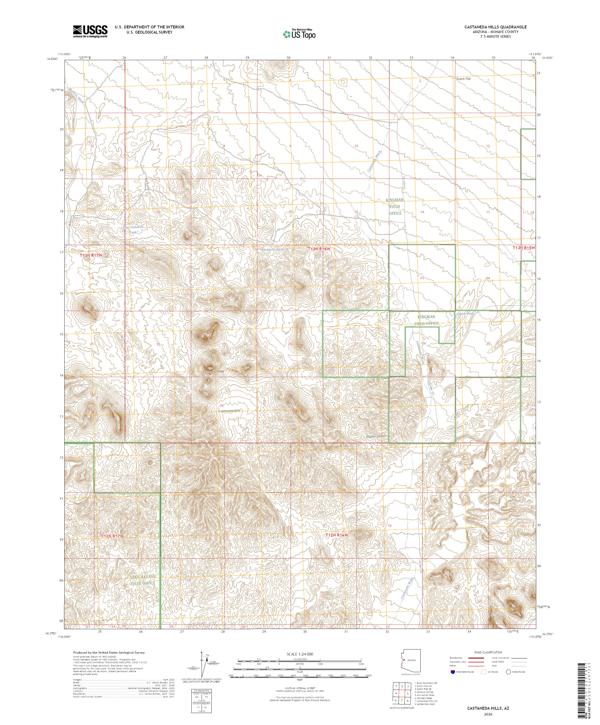 Castaneda Hills, AZ — USGS 7.5-minute topo (2026)