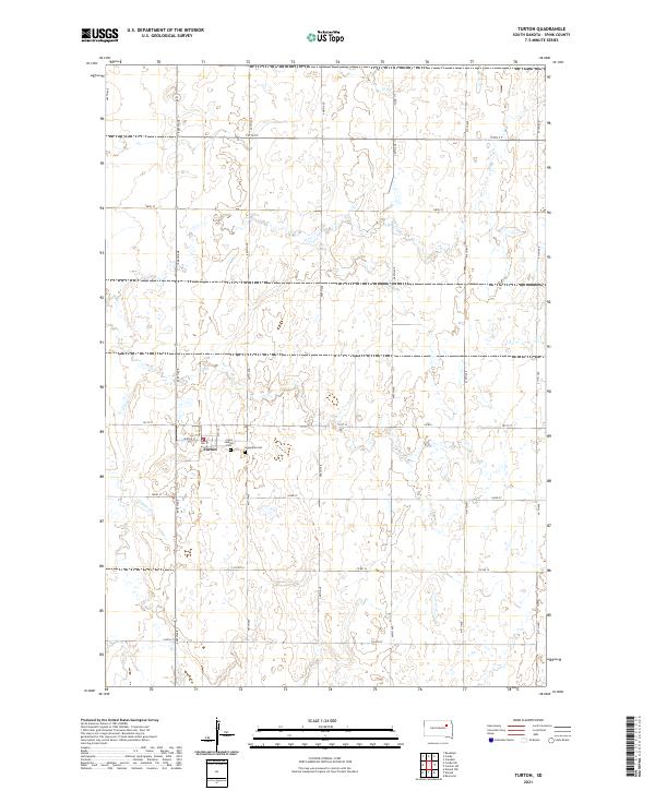 Turton, SD — USGS 7.5-minute topo (2021)