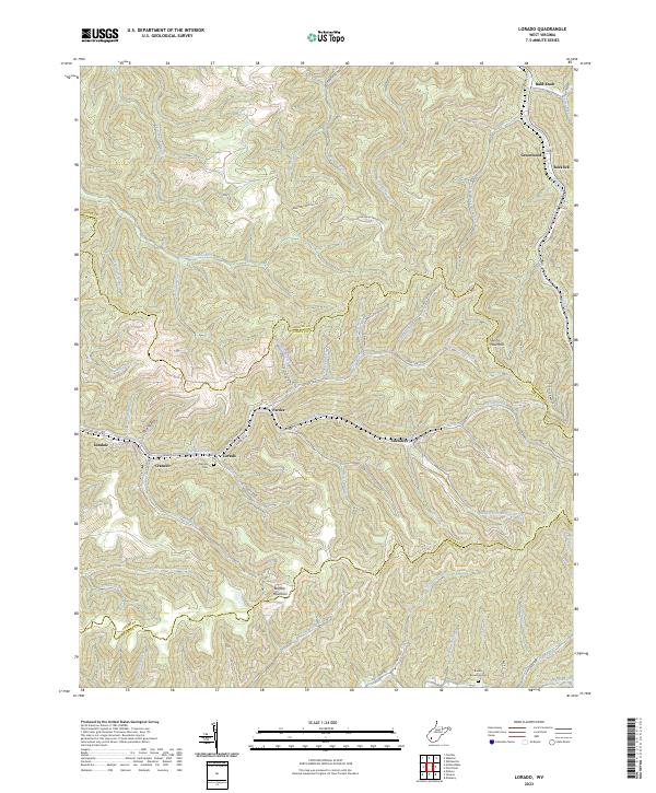 Lorado, WV — USGS 7.5-minute topo (2023)
