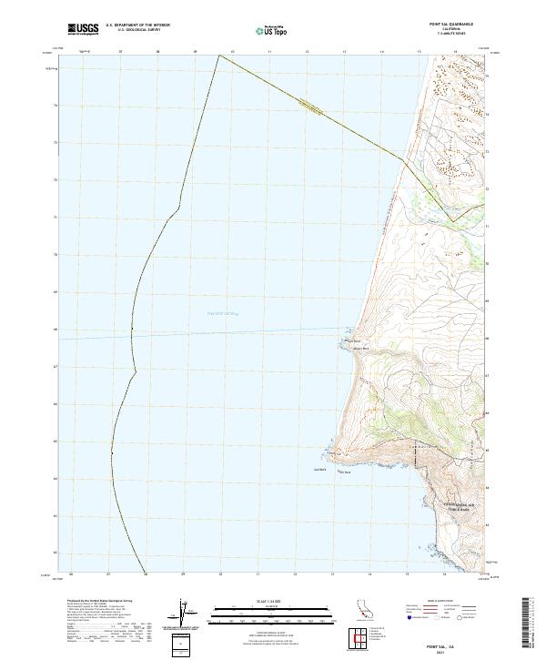 Point Sal, CA — USGS 7.5-minute topo (2021)