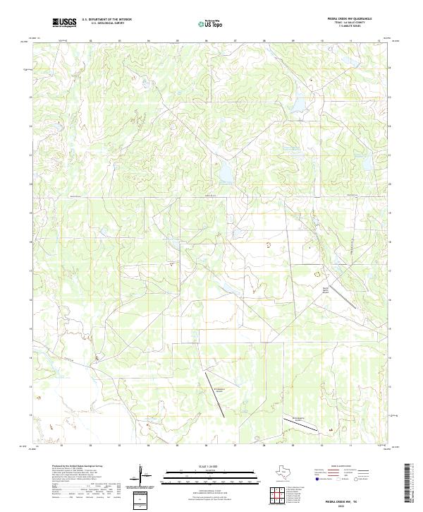 Piedra Creek NW, TX — USGS 7.5-minute topo (2022)