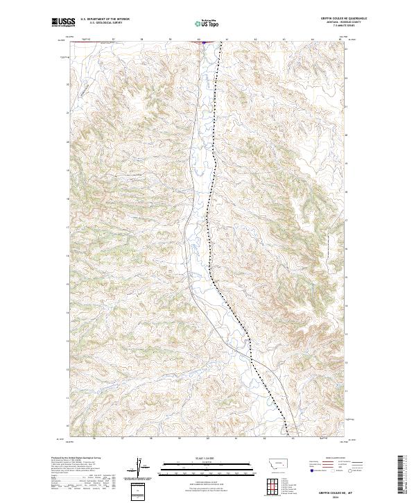 Griffin Coulee NE, MT — USGS 7.5-minute topo (2024)