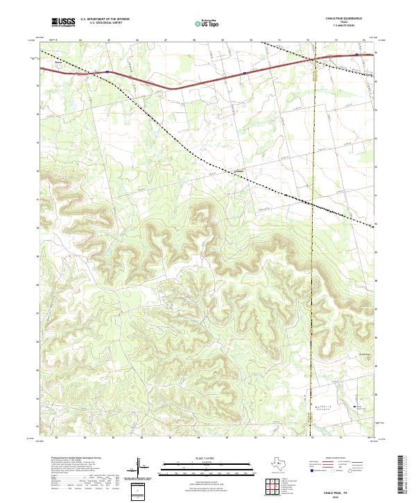 Chalk Peak, TX — USGS 7.5-minute topo (2022)