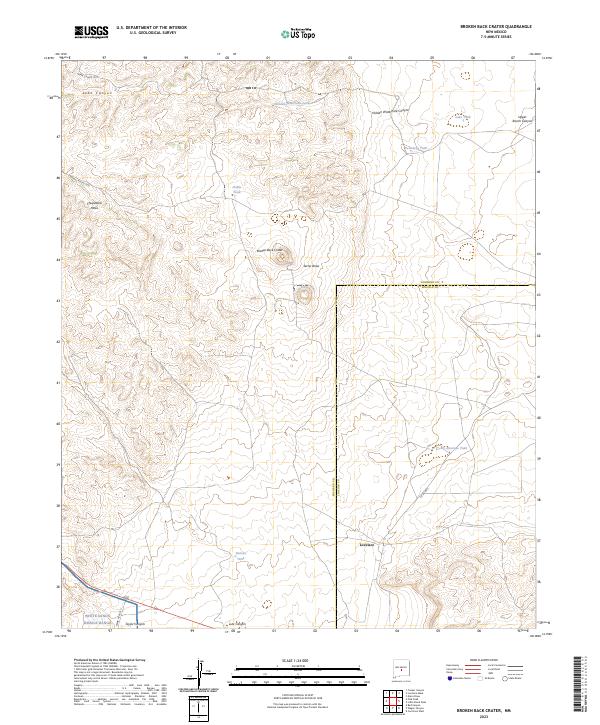 Broken Back Crater, NM — USGS 7.5-minute topo (2023)
