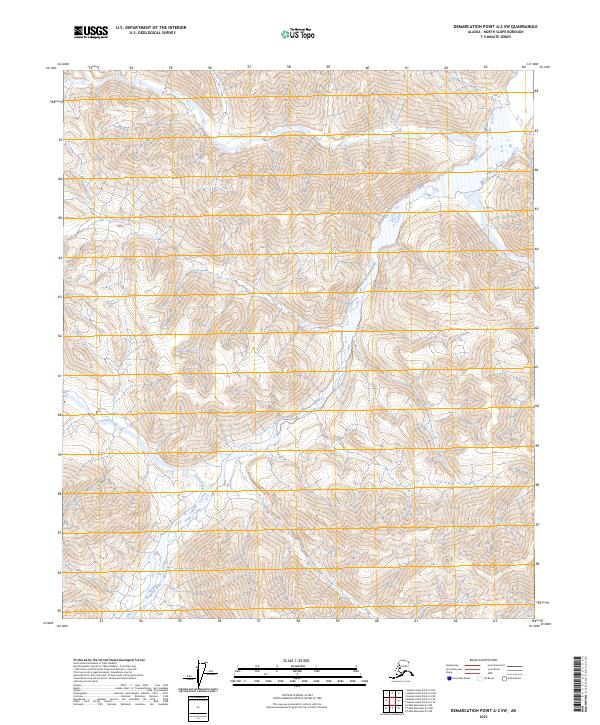 Demarcation Point A-2 SW, AK — USGS 7.5-minute topo (2023)