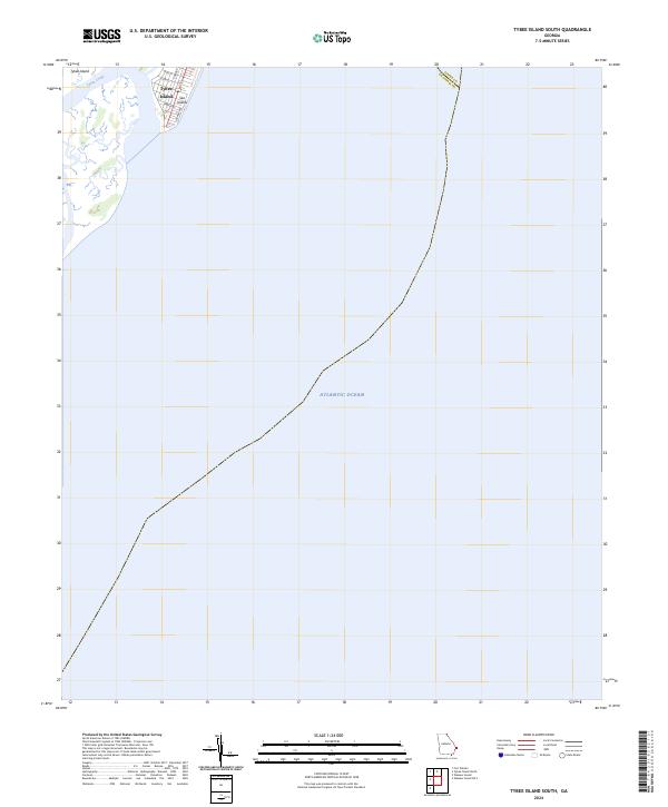 Tybee Island South, GA — USGS 7.5-minute topo (2024)