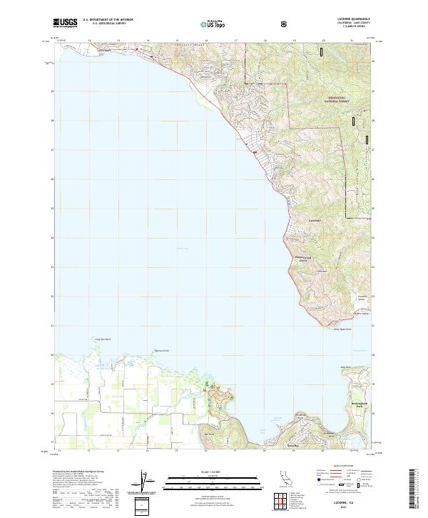 Lucerne, CA — USGS 7.5-minute topo (2021)