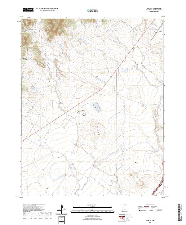 Koehler, NM — USGS 7.5-minute topo (2023)