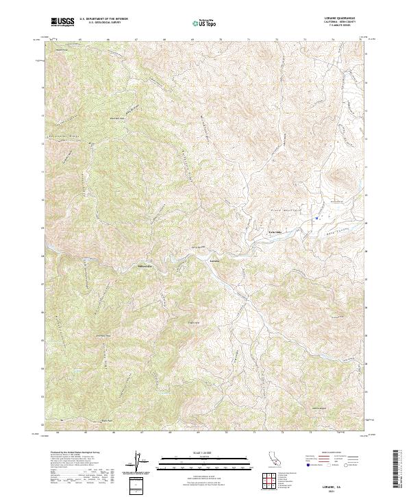 Loraine, CA — USGS 7.5-minute topo (2021)