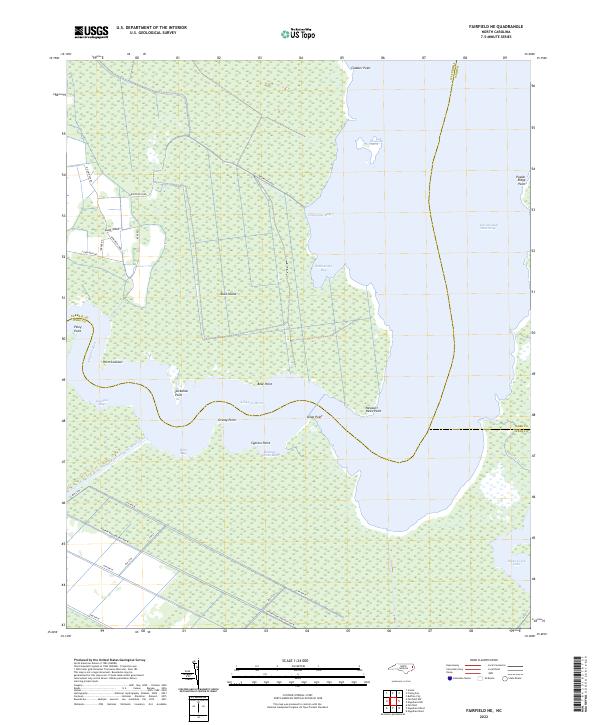 Fairfield NE, NC — USGS 7.5-minute topo (2022)