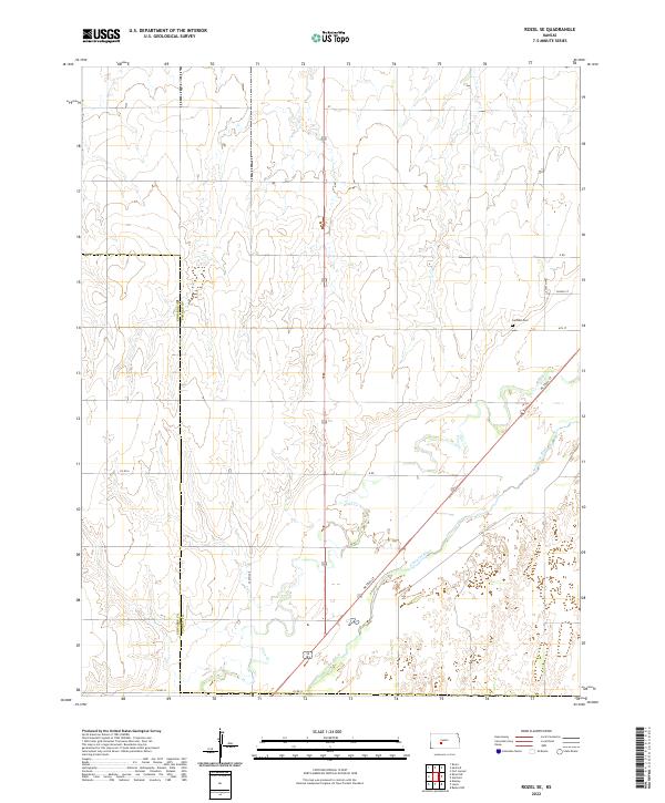 Rozel SE, KS — USGS 7.5-minute topo (2022)