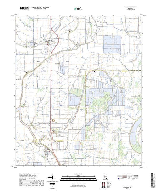 Inverness, MS — USGS 7.5-minute topo (2024)