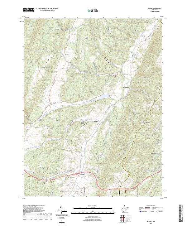 Medley, WV — USGS 7.5-minute topo (2023)