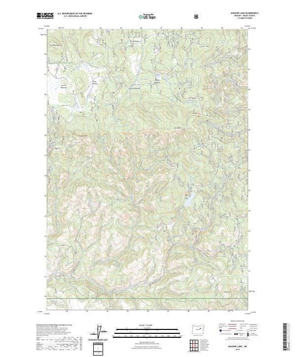 Magone Lake, OR — USGS 7.5-minute topo (2023)