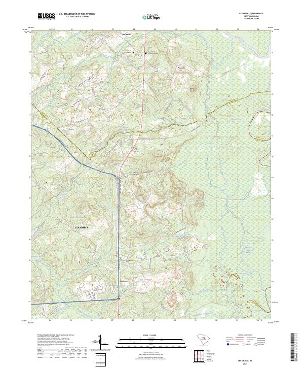 Leesburg, SC — USGS 7.5-minute topo (2024)