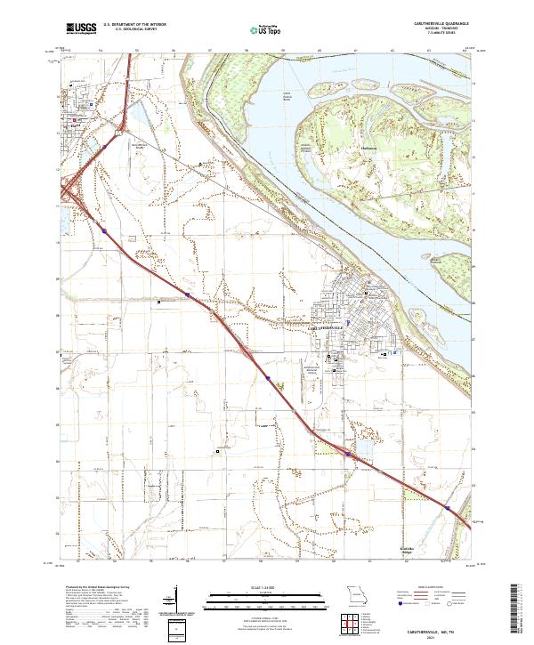 Caruthersville, MO-TN — USGS 7.5-minute topo (2021)