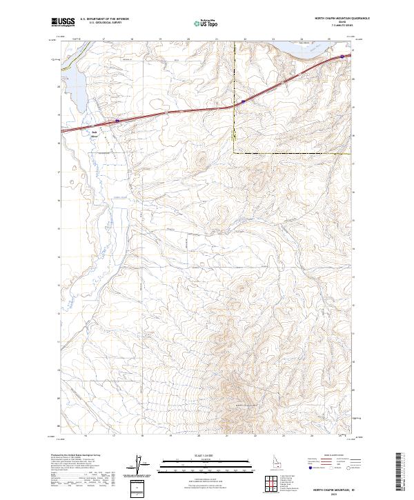 North Chapin Mountain, ID — USGS 7.5-minute topo (2023)