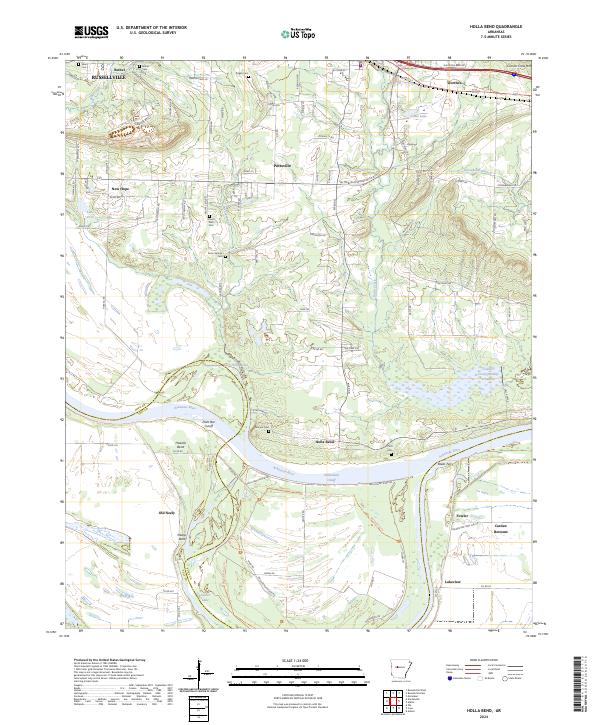 Holla Bend, AR — USGS 7.5-minute topo (2024)